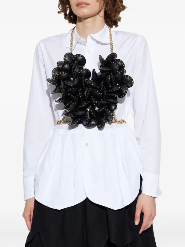 Noir Kei Ninomiya petal-embellished Harness | Black | FARFETCH