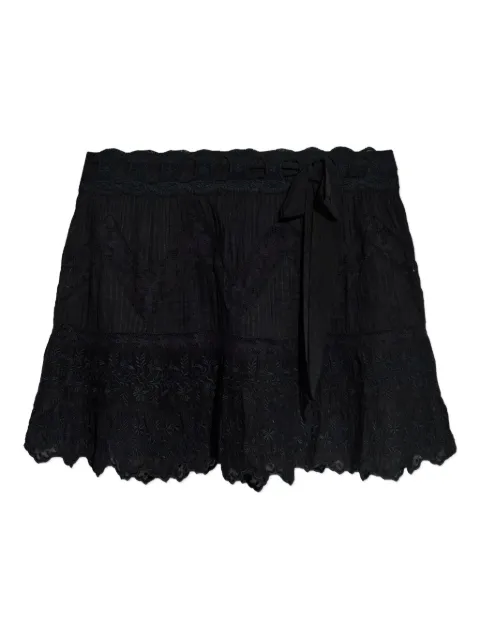 LoveShackFancy embroidered ruffled skirt