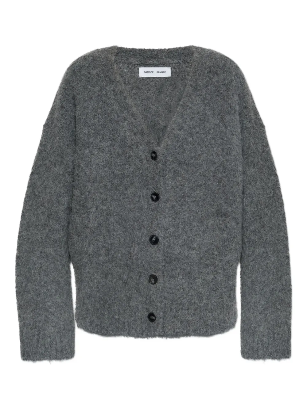 SAMSOE SAMSOE alpaca wool button cardigan | Grey | Image 1