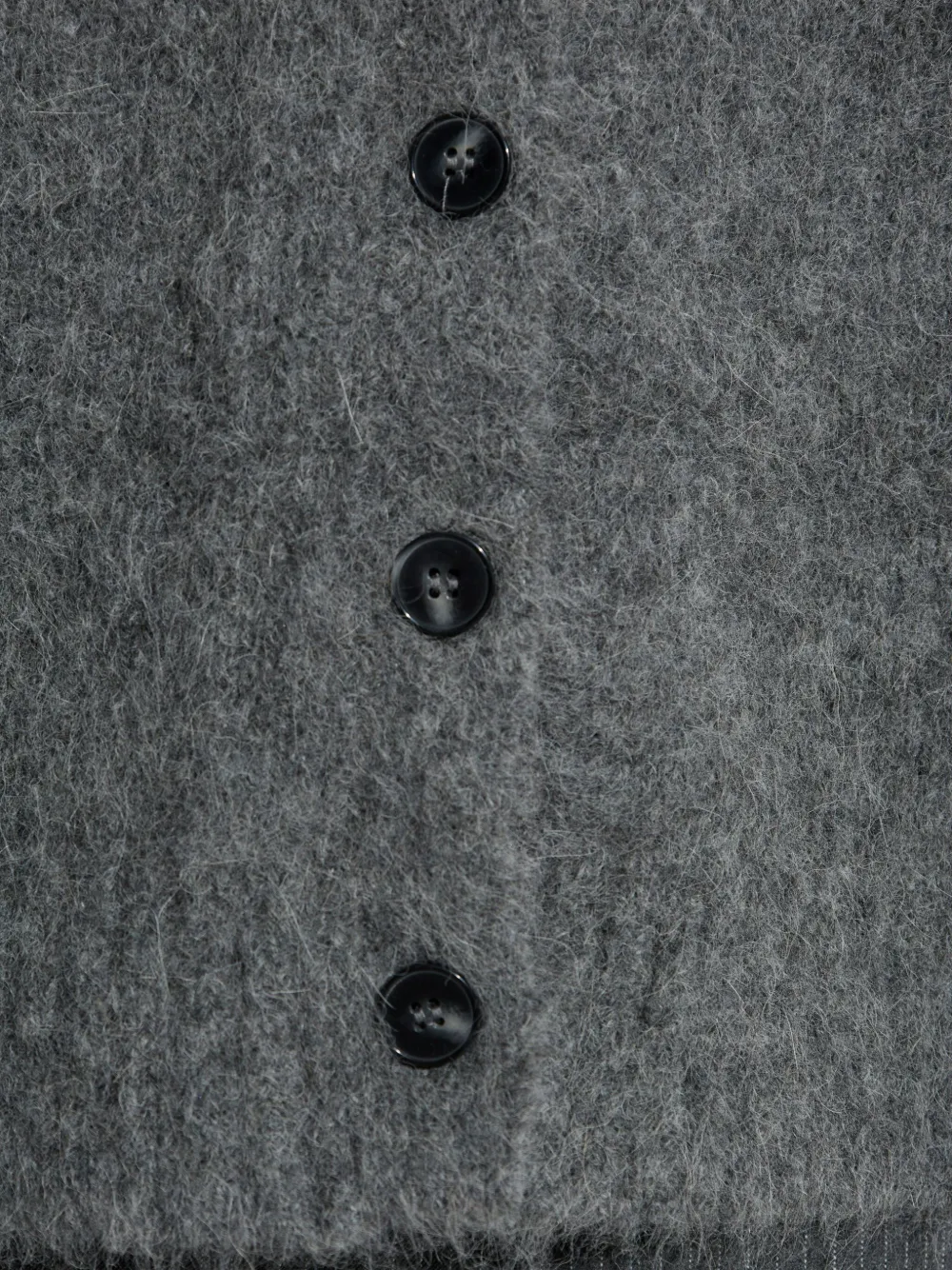 SAMSOE alpaca wool button cardigan Grijs