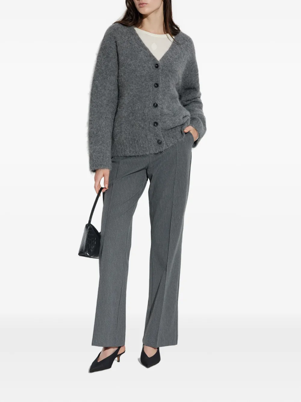 SAMSOE SAMSOE alpaca wool button cardigan | Cardigans | Image 2