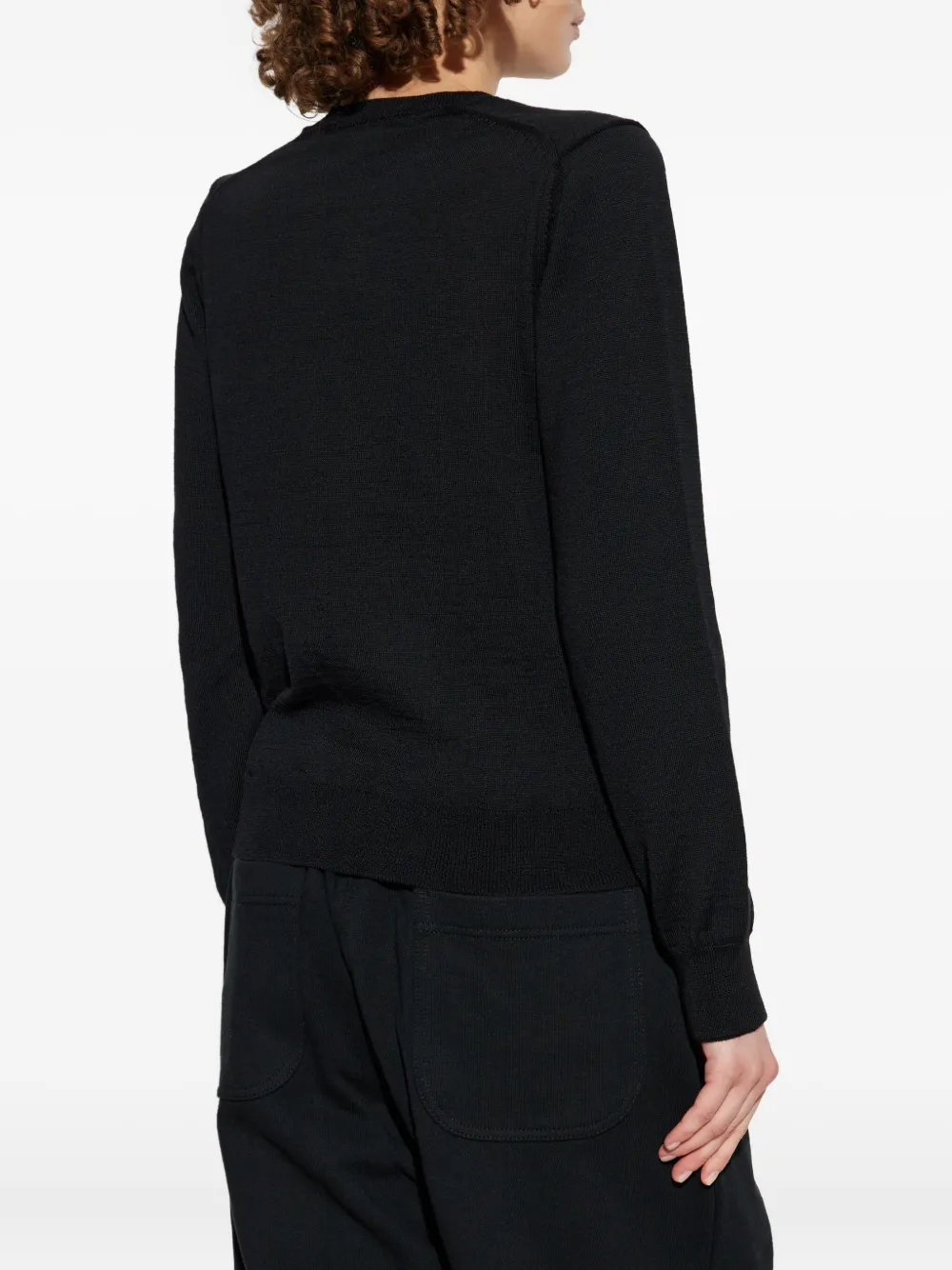 Comme Des Garçons Crew Neck Sweater In Black