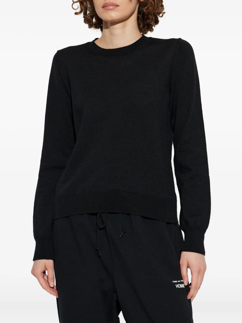 Comme Des Garçons Crew Neck Sweater In Black