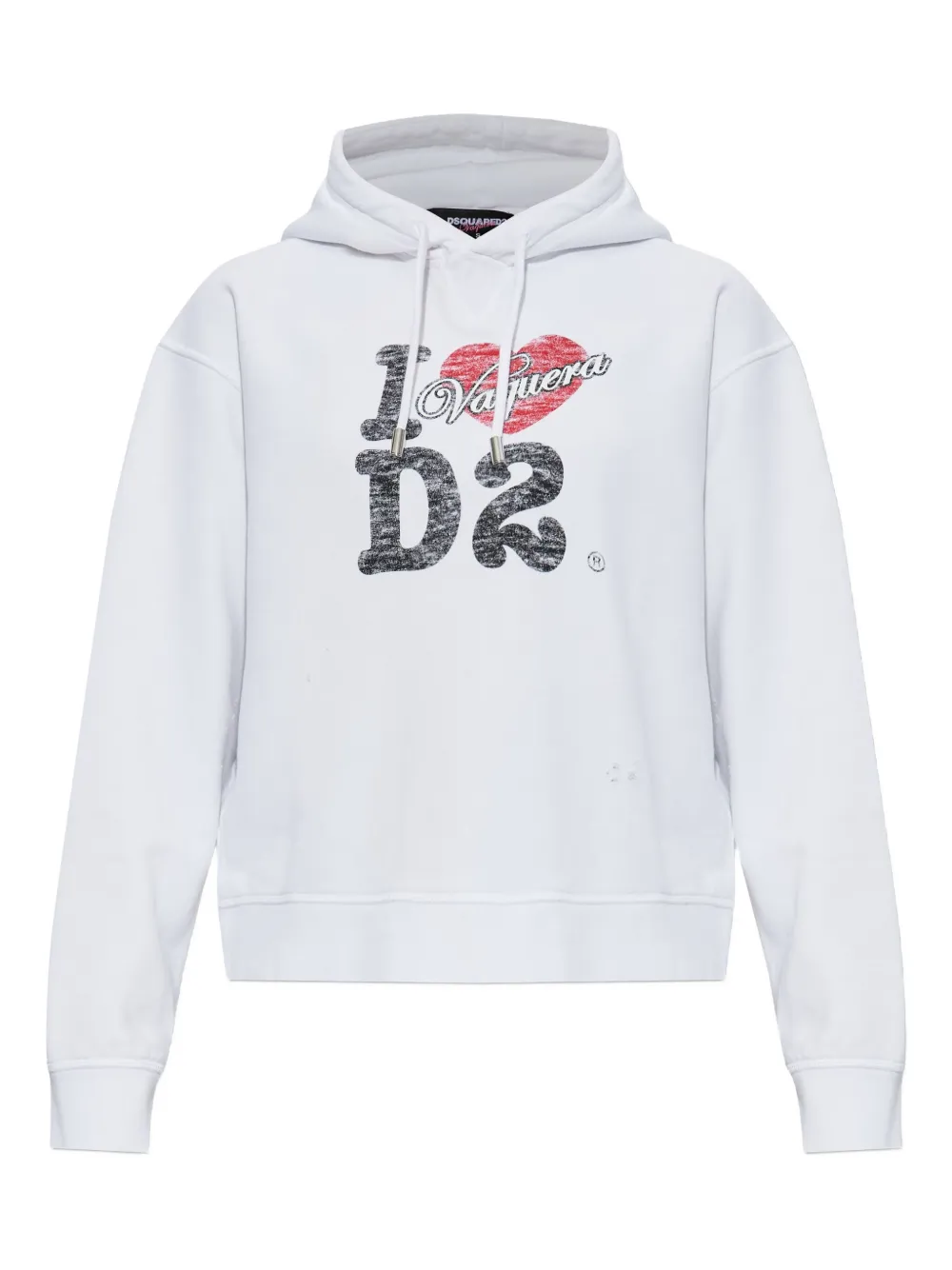 Dsquared2 X Vaquera Logo-print Hoodie In White