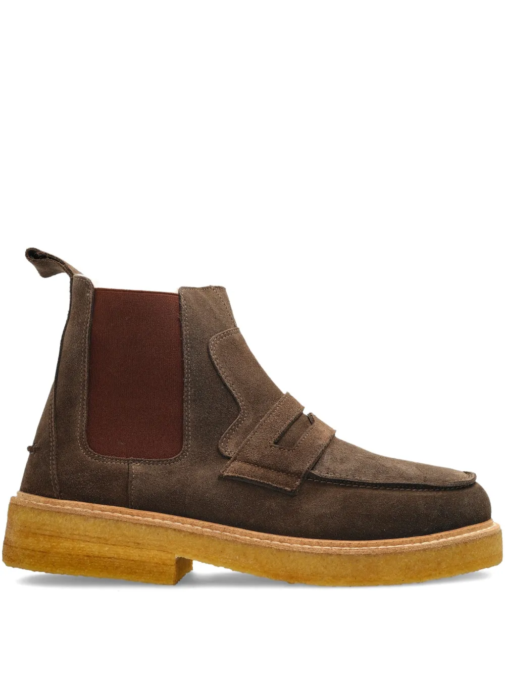 Inuikii Penny-strap Suede Boots In Brown