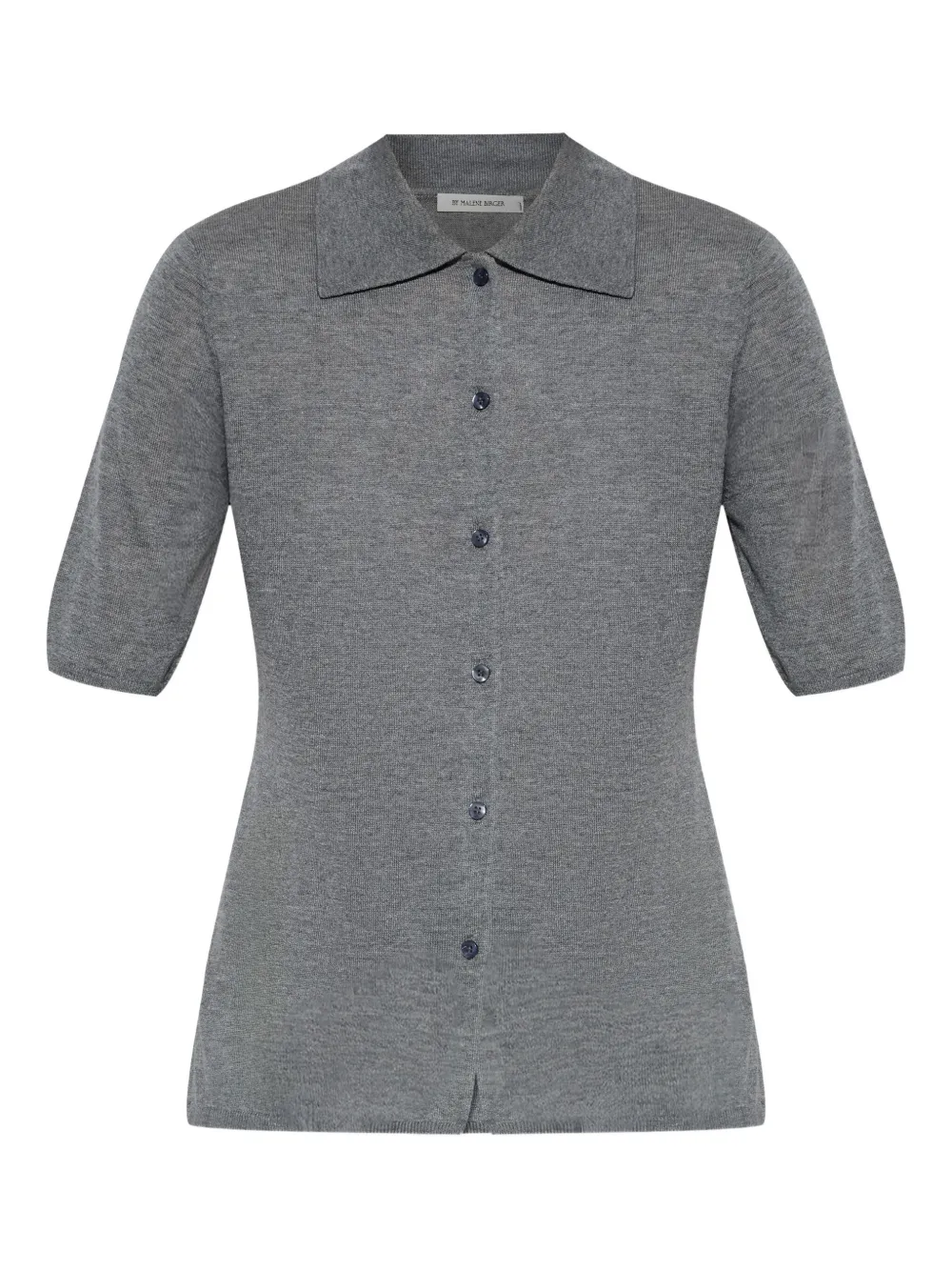 By Malene Birger short-sleeve polo top | Grey | Image 1
