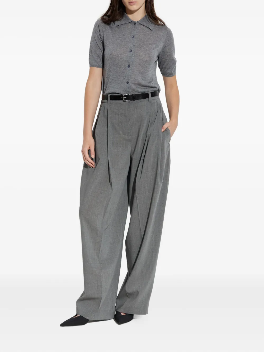By Malene Birger short-sleeve polo top - Grijs