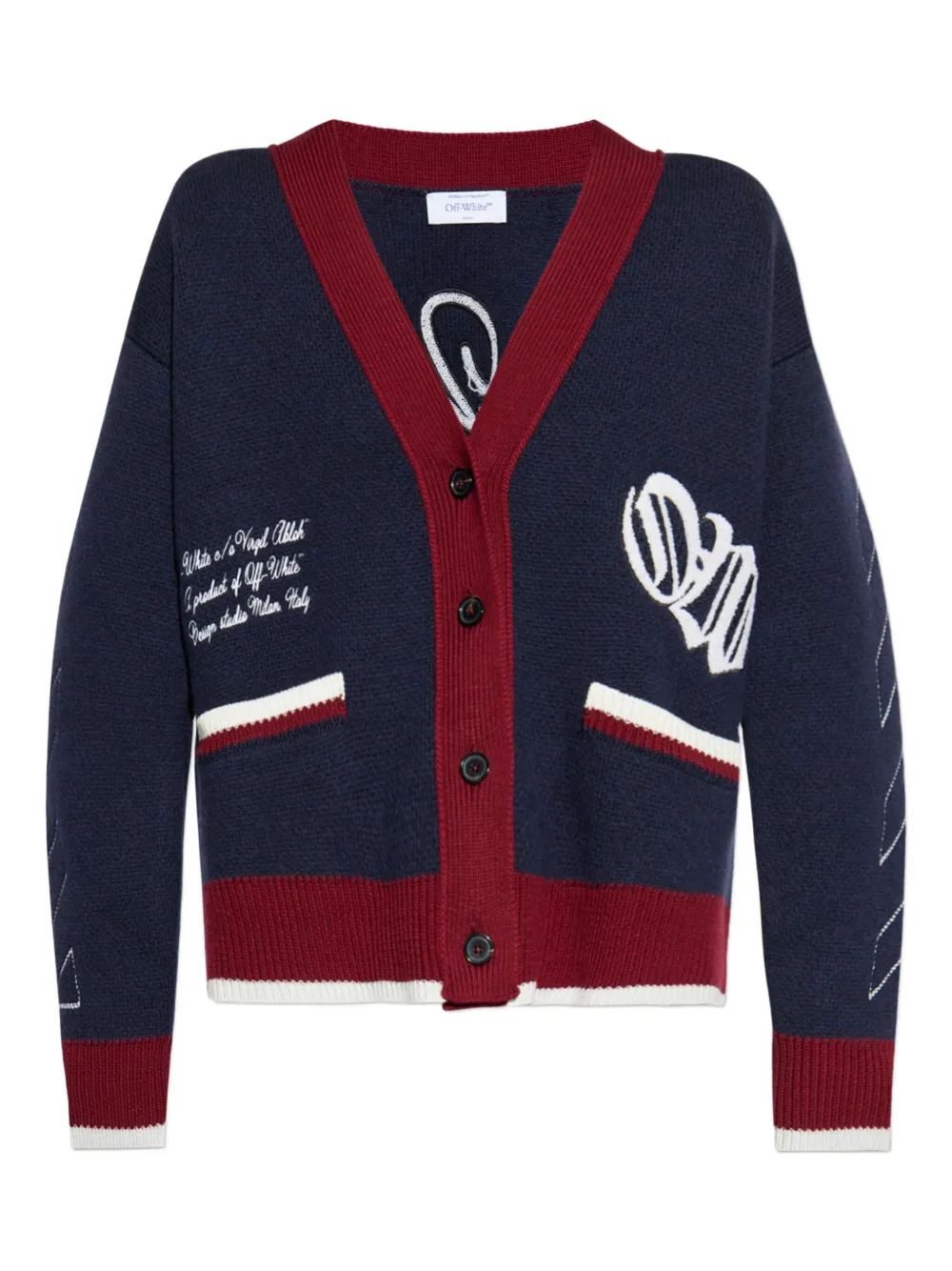 Off-White cárdigan Varsity en jacquard | azul | Image 1