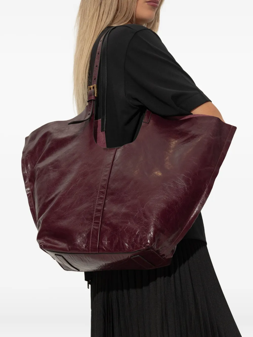 AllSaints Ara schoudertas met gesp - Rood