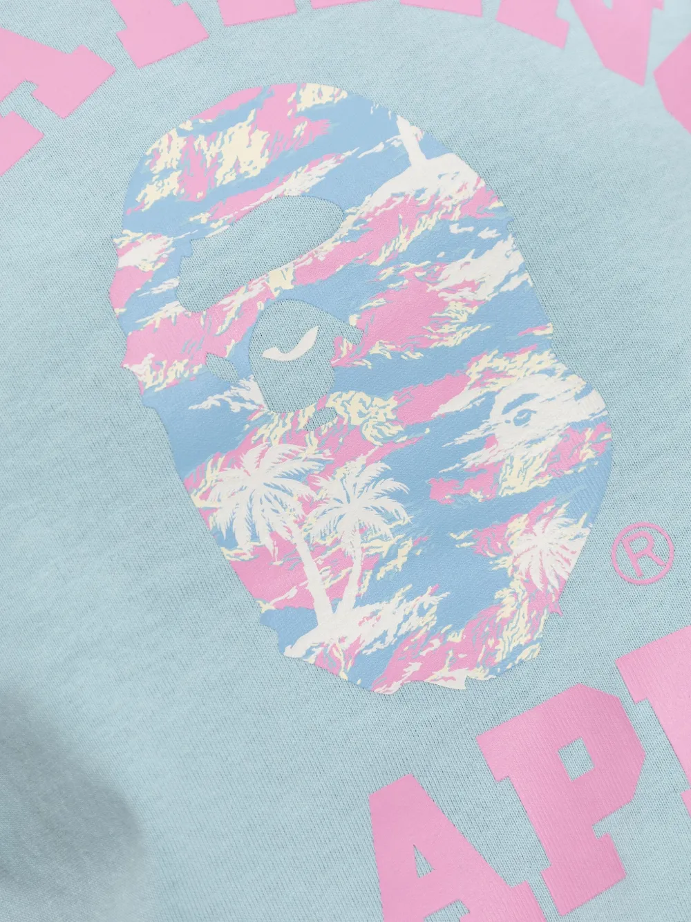 A Bathing Ape Graphic-print T-shirt In Blue