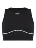 Off-White seamless curved-hem top - Black