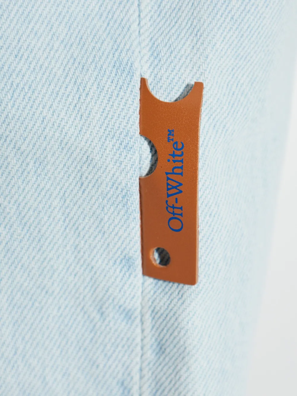 Off-white Five-pocket Cotton Jeans In Blue