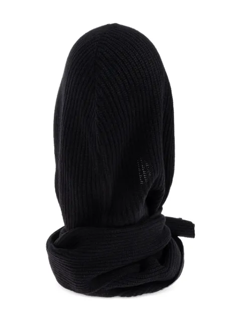 By Malene Birger hooded ribbed scarf