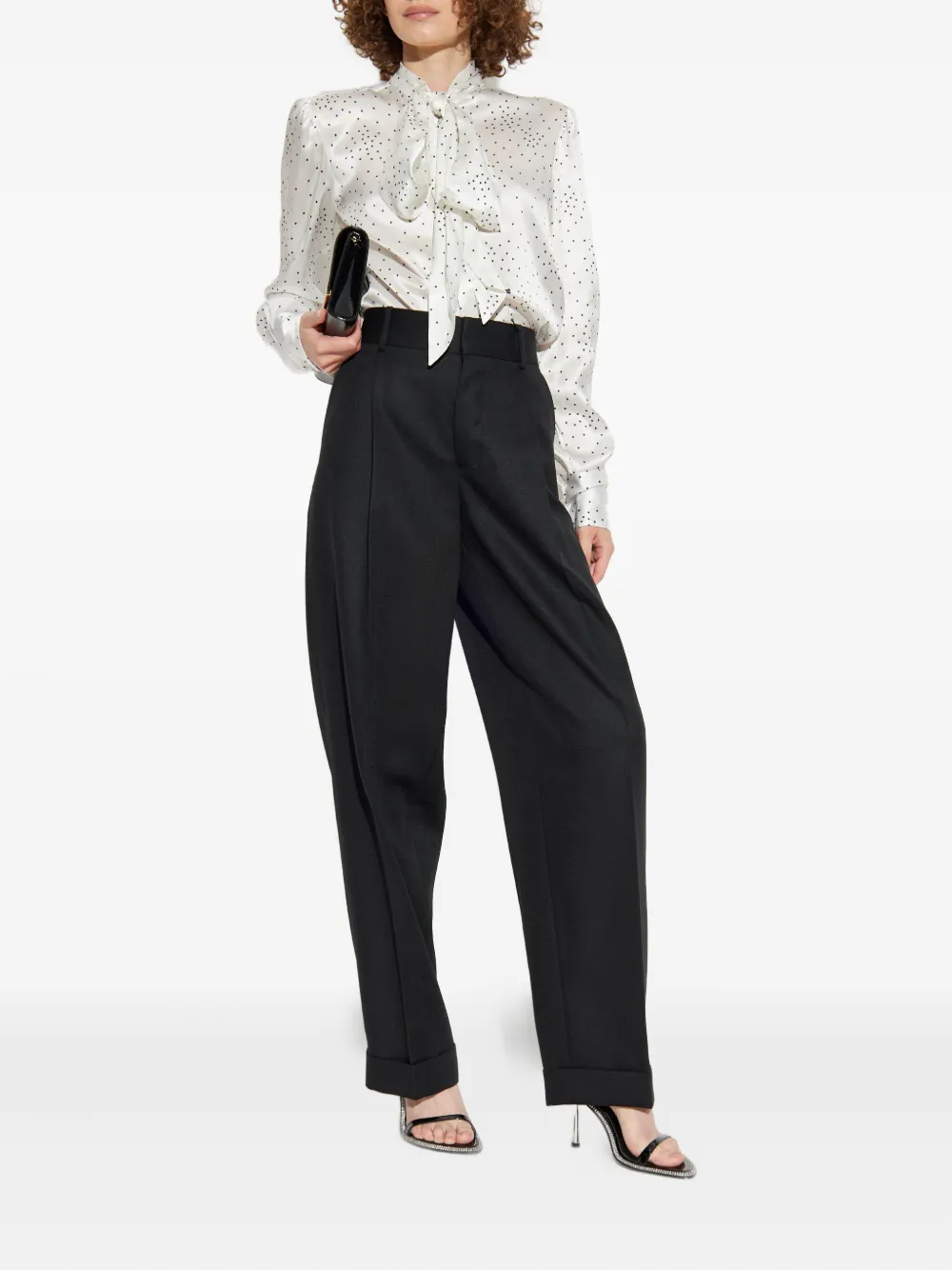 DSQUARED2 puff-sleeve polka-dot blouse - Wit