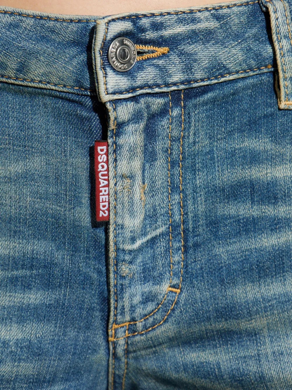 Dsquared2 Belt Loop Denim Trousers In Black