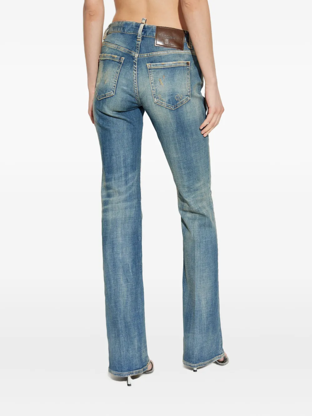 Dsquared2 Belt Loop Denim Trousers In Black
