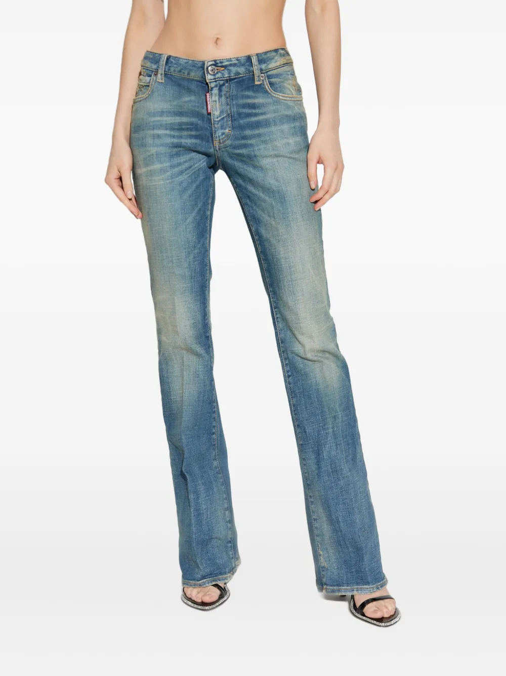 Dsquared2 Belt Loop Denim Trousers In Black