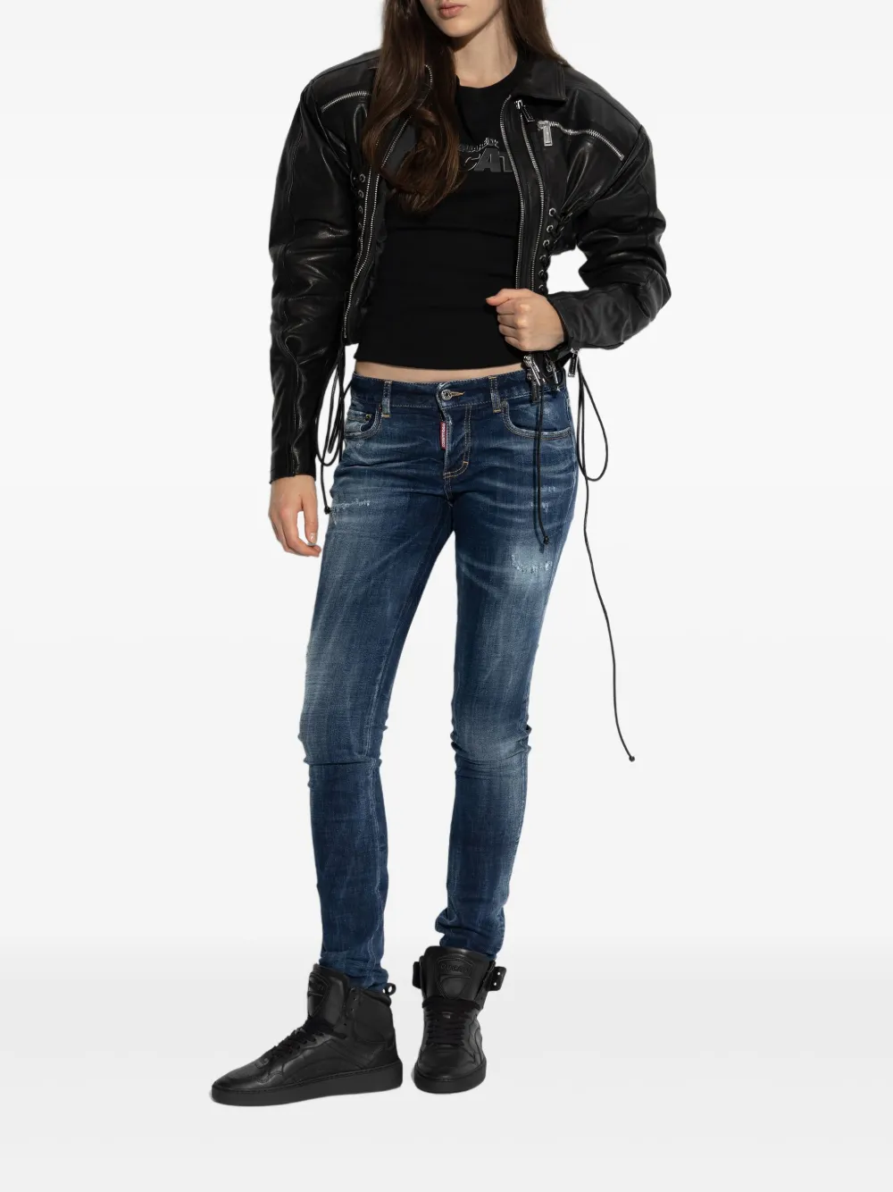 DSQUARED2 x Ducati zip lace-up jacket | Leather Jackets | Image 2