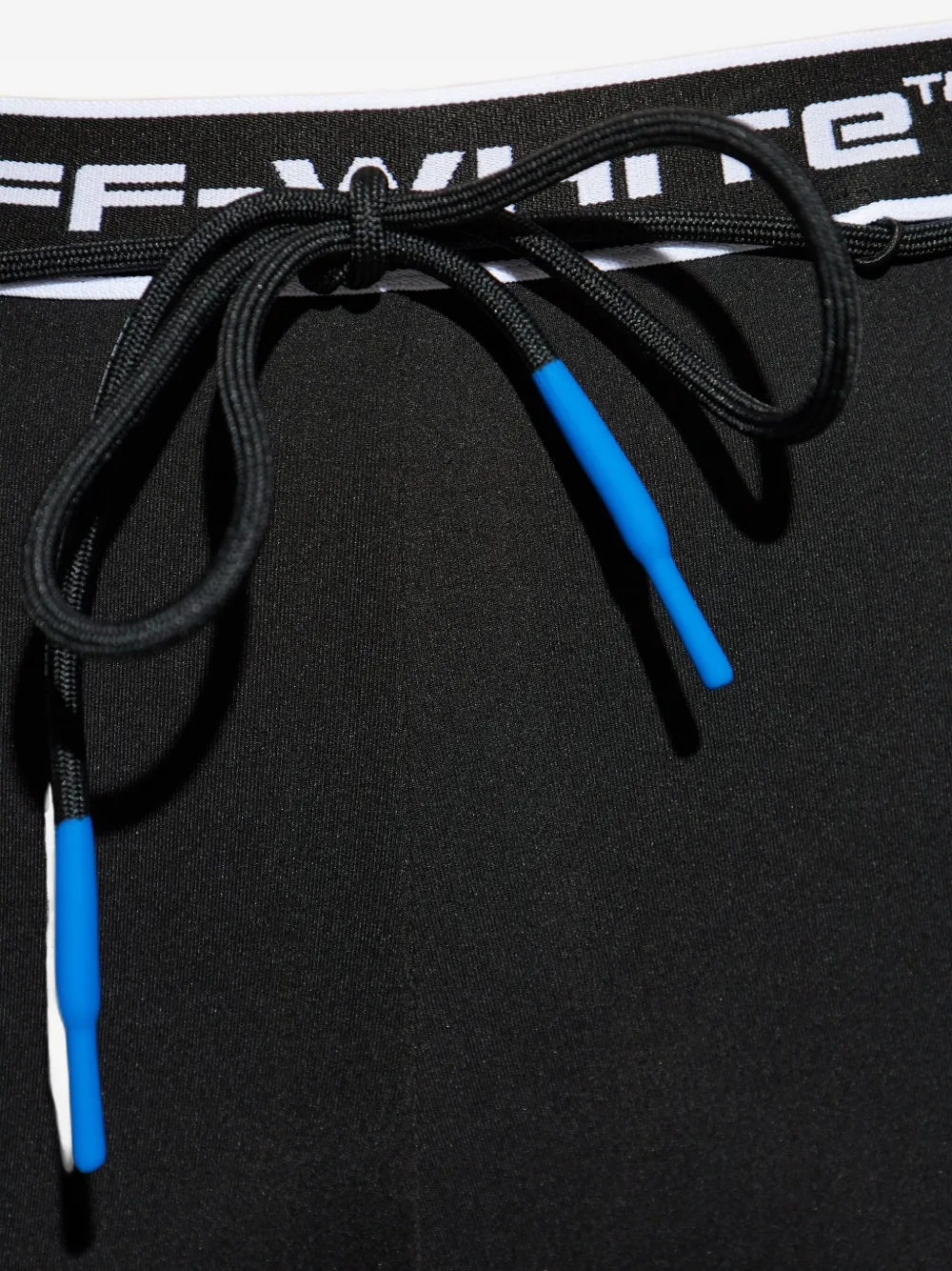 Off-white Drawstring Split-hem Trousers In Black