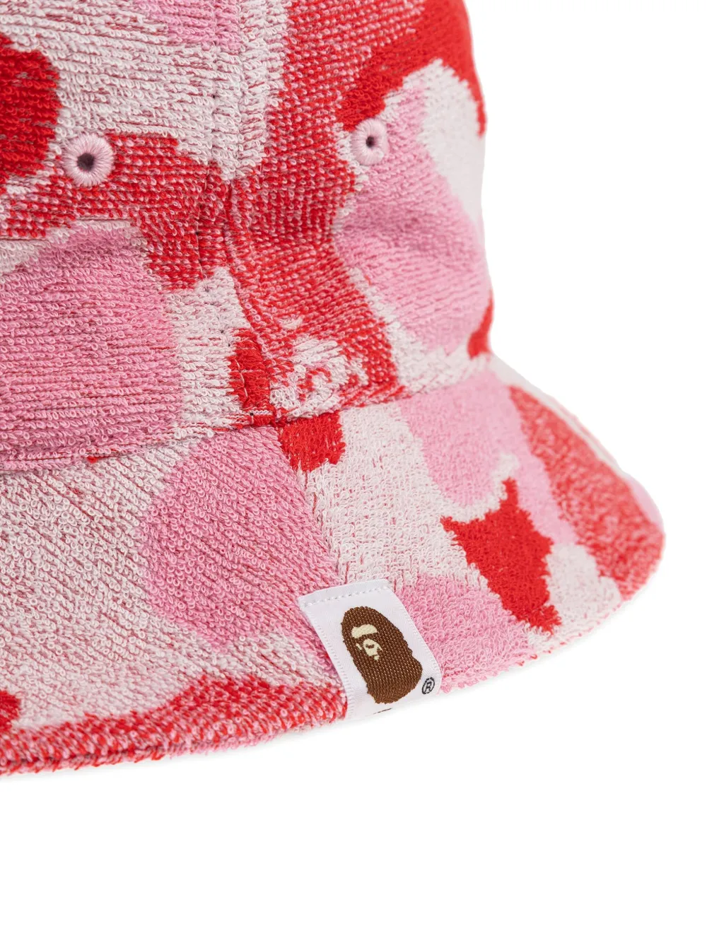 A Bathing Ape Camouflage-pattern Bucket Hat In Pink