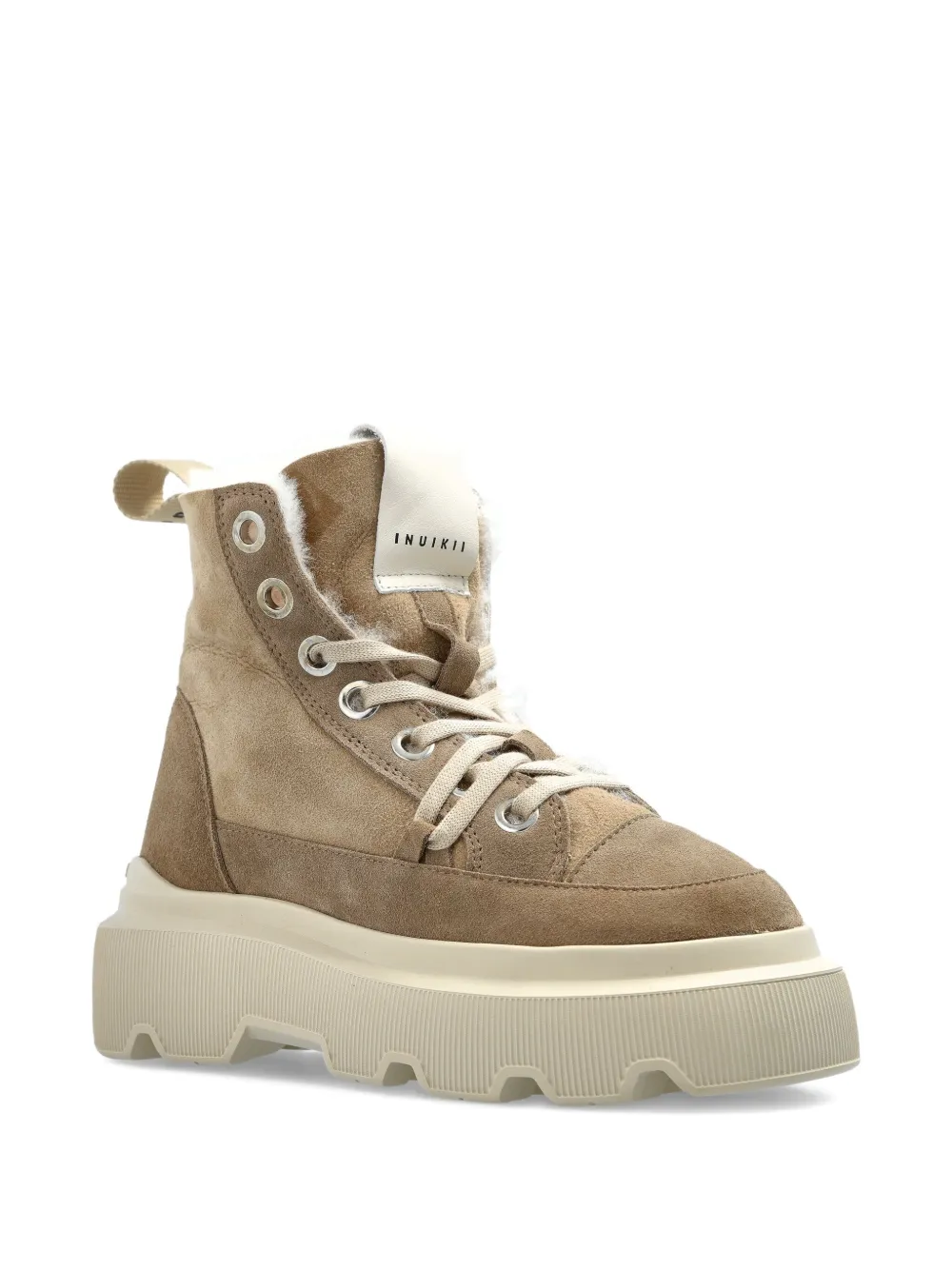 Inuikii Matilda lace-up platform boots Neutrals