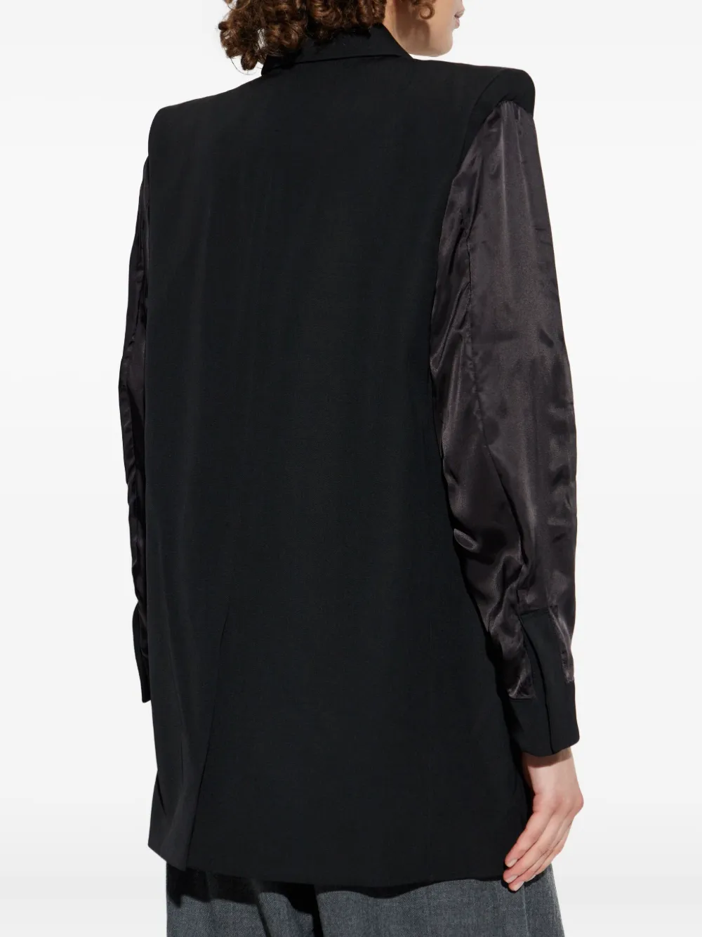Noir Kei Ninomiya Panelled Blazer In Black