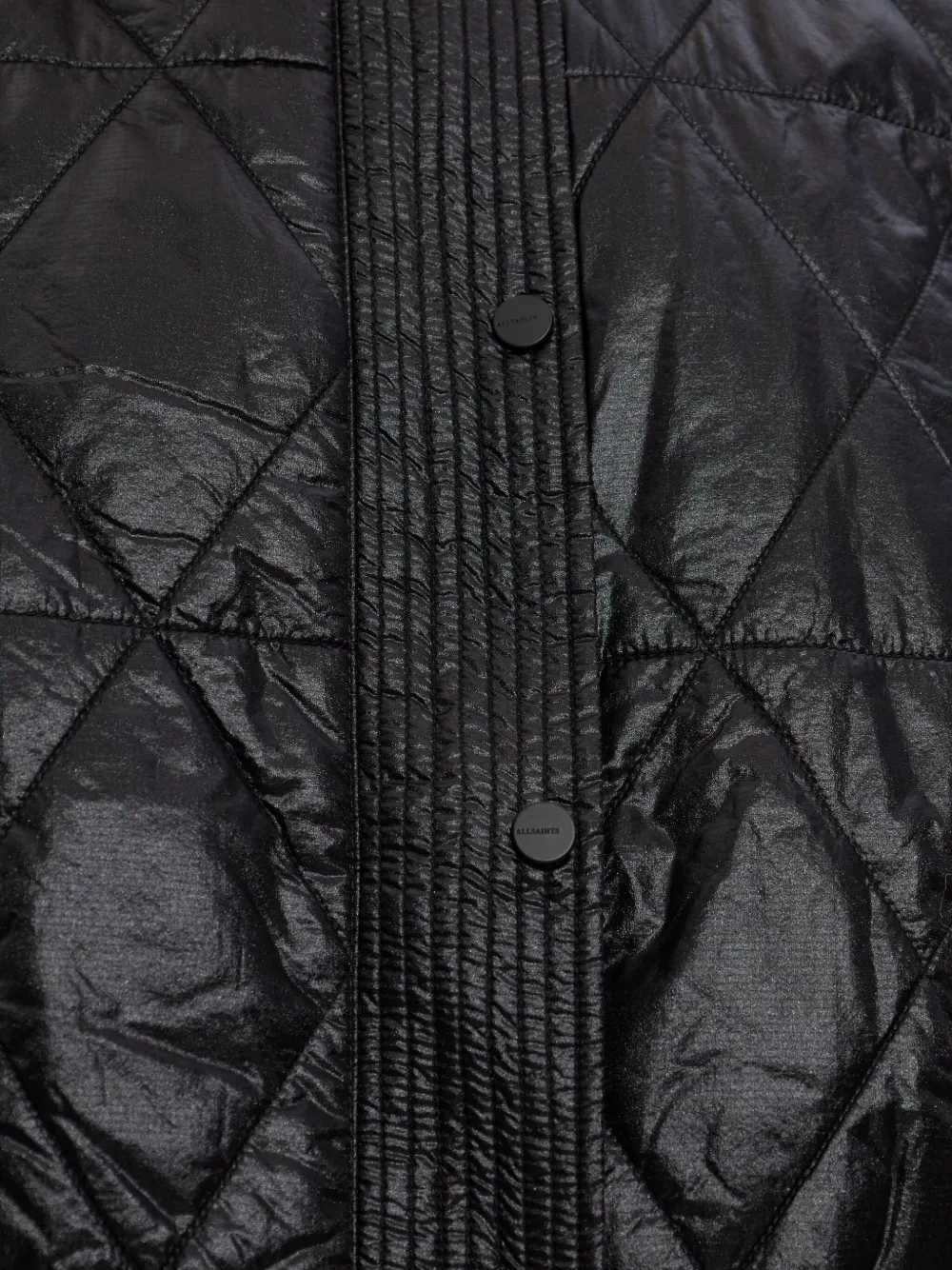 Allsaints Alii Quilted Bomber Jacket In Black
