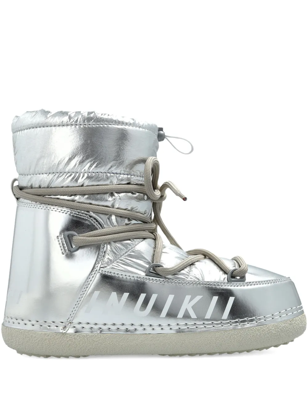 Inuikii Mountain quilted metallic snow boots Silver