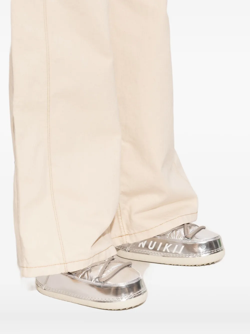 Inuikii Mountain quilted metallic snow boots Silver