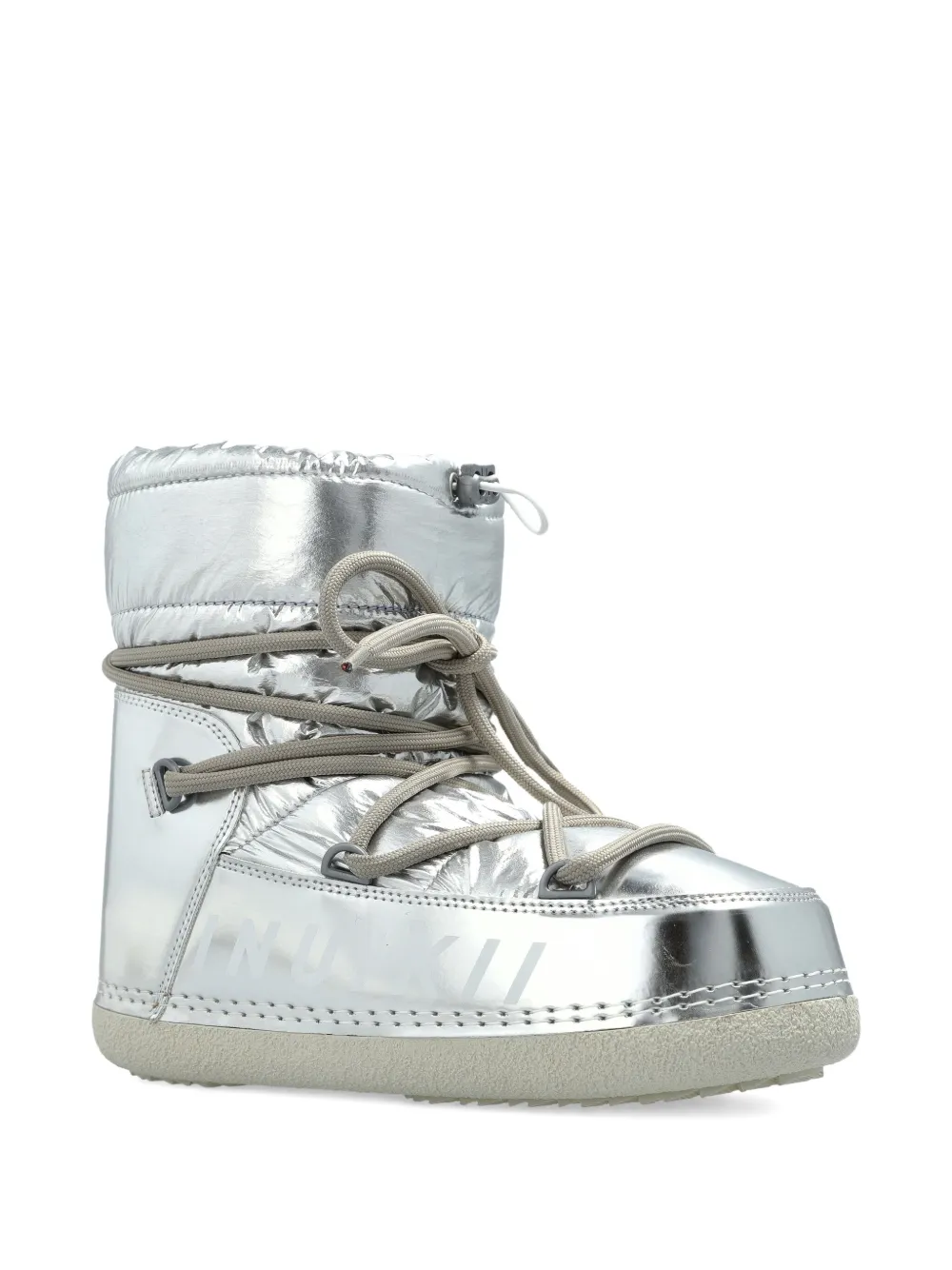 Inuikii Mountain quilted metallic snow boots Silver