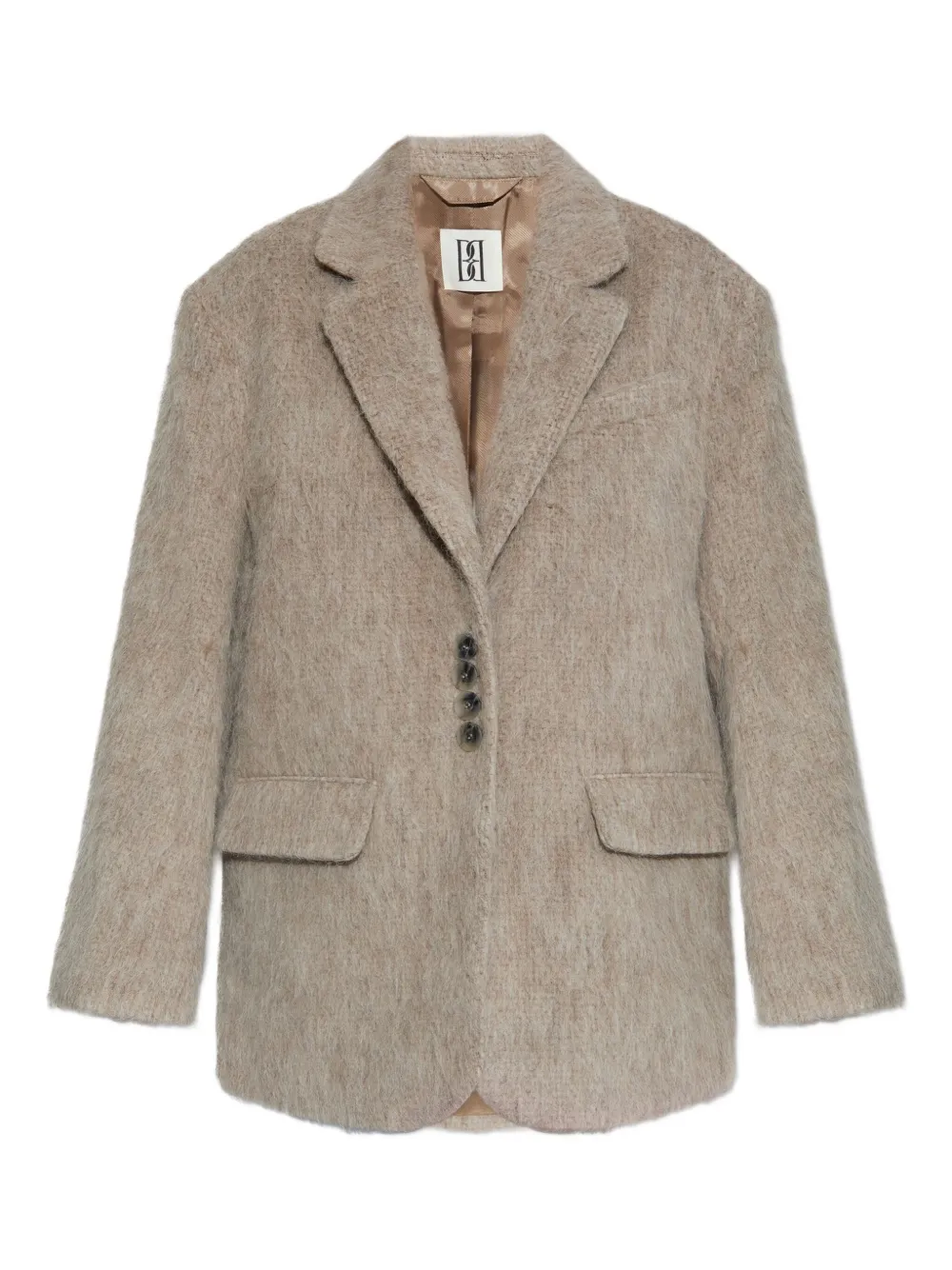 By Malene Birger Button-fastening Textured Jacket In Gray