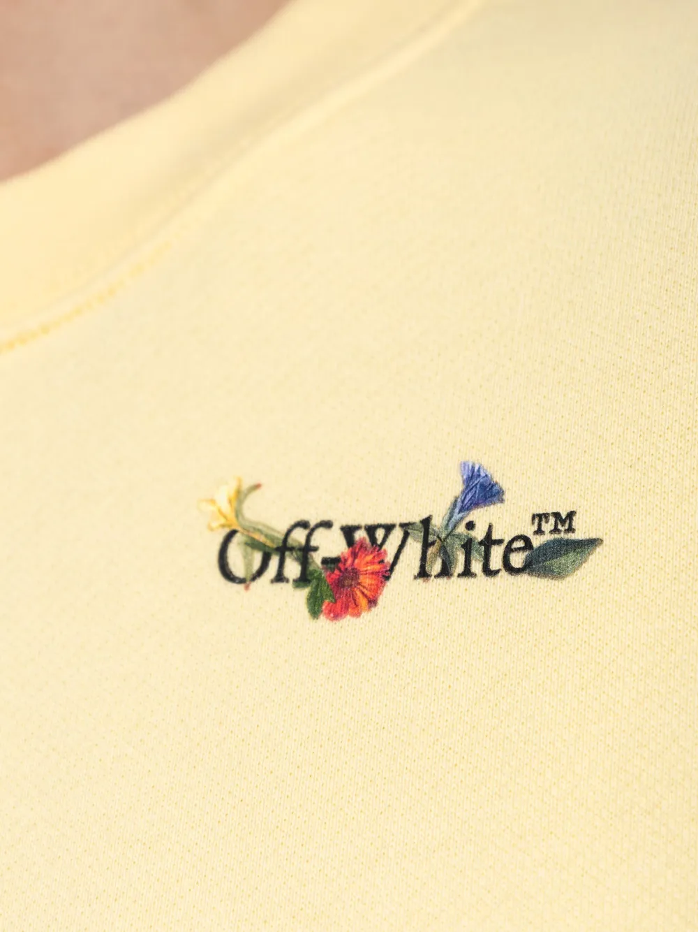 Off-white Arrows-print Crew-neck Sweatshirt In Yellow