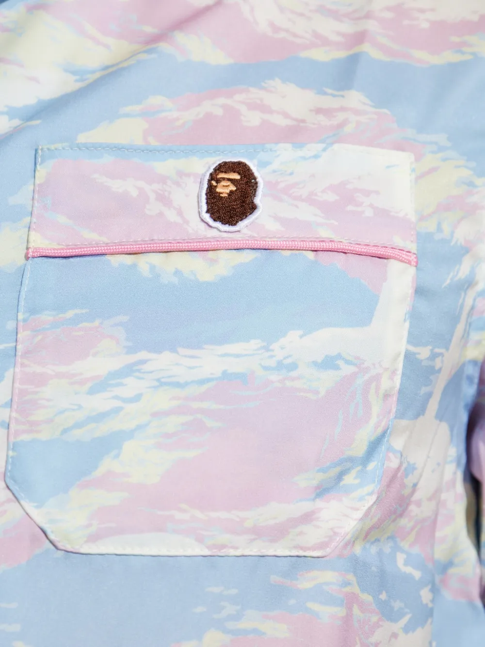 A Bathing Ape Palm-tree Print Shirt In Blue
