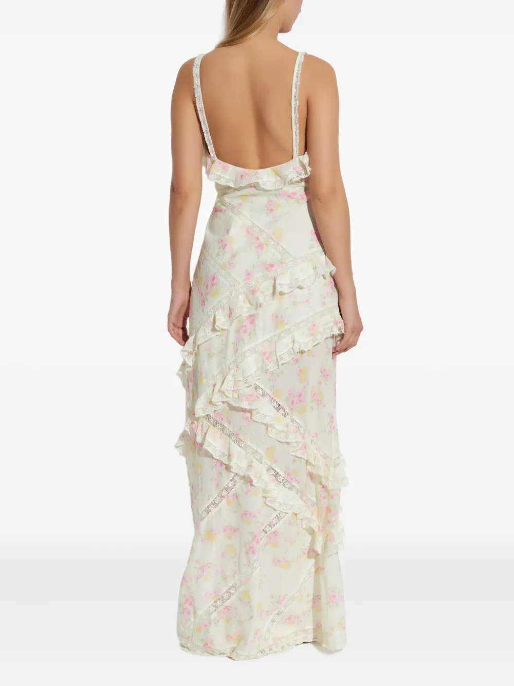 Loveshackfancy Nocelle Floral-lace Ruffled Dress In White