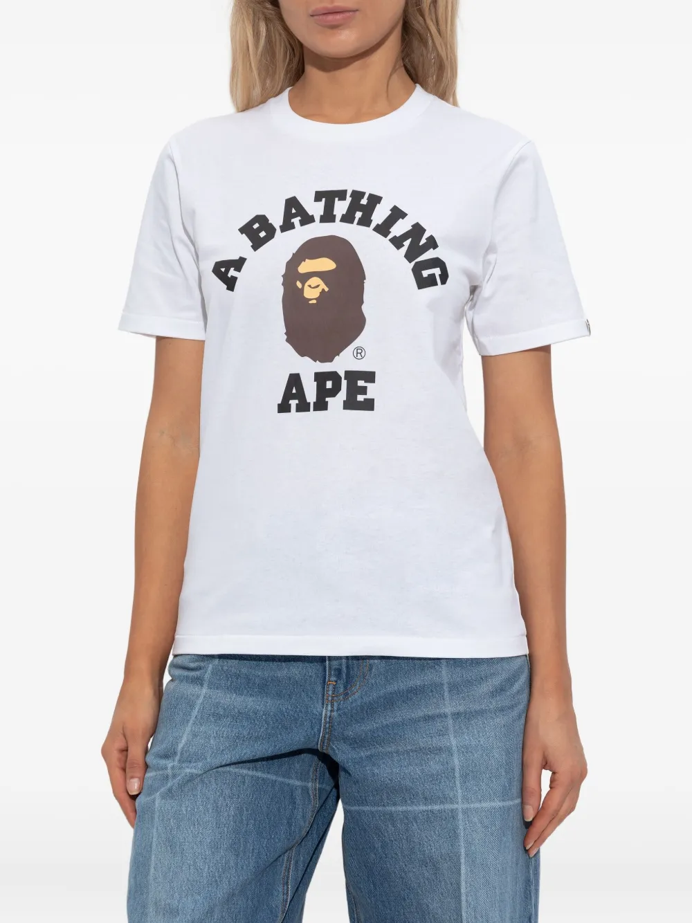 A Bathing Ape Ape Head T-shirt In White
