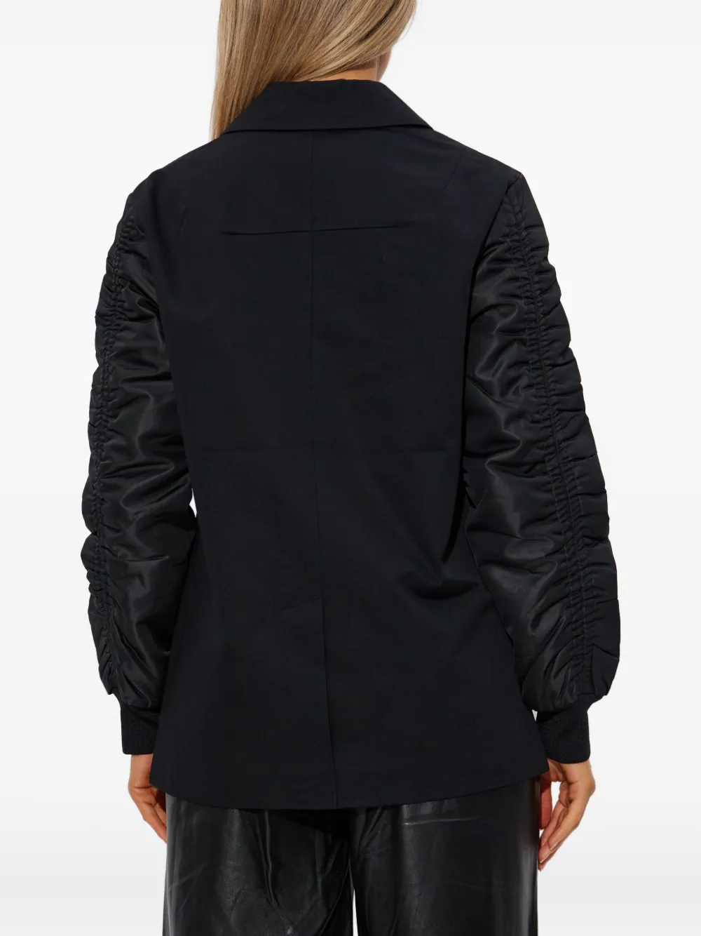 Allsaints Womens Black Lorna Cotton And Shell Blazer Jacket