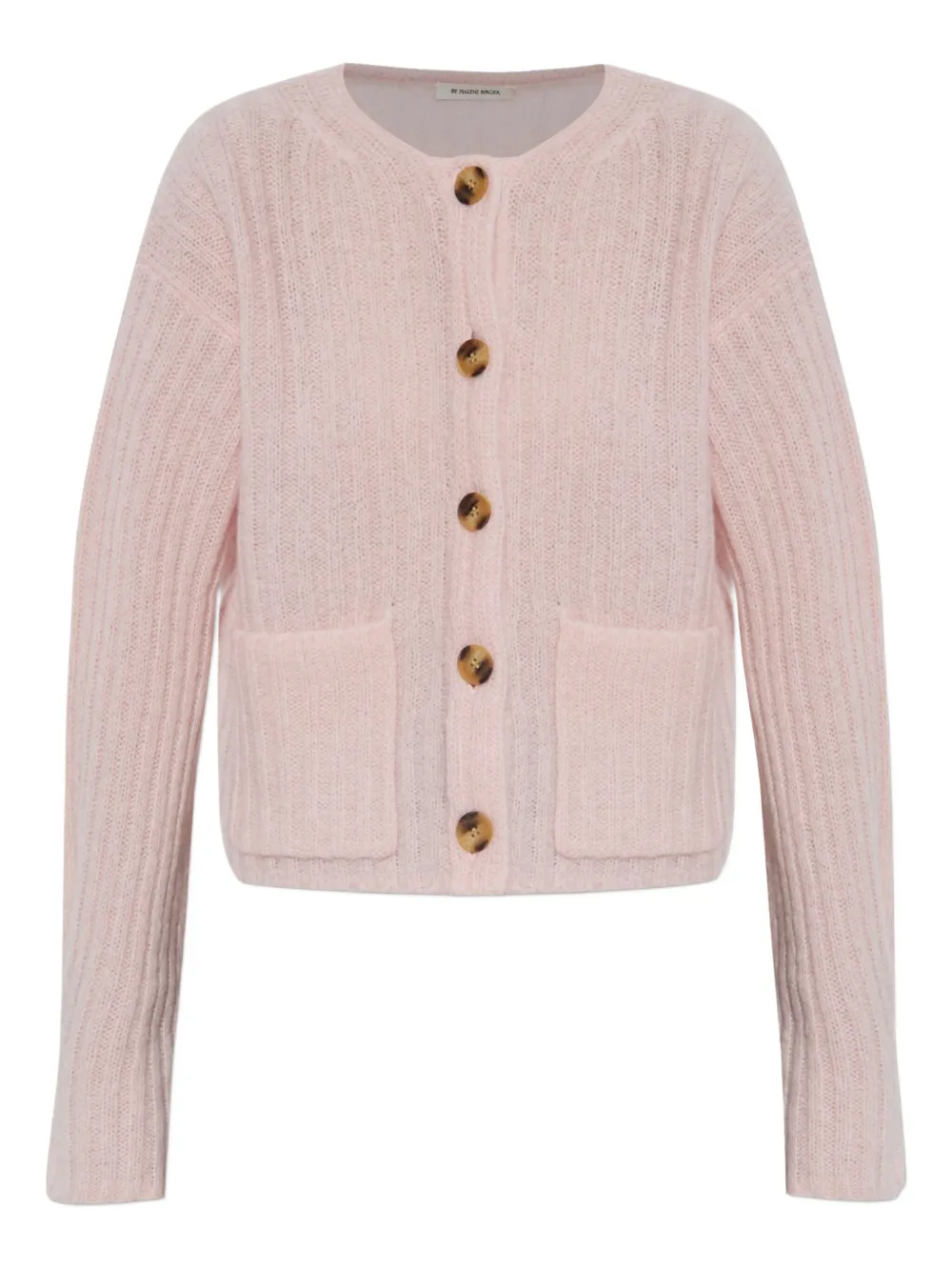 By Malene Birger Ribbed Buttoned Cardigan In Neutral