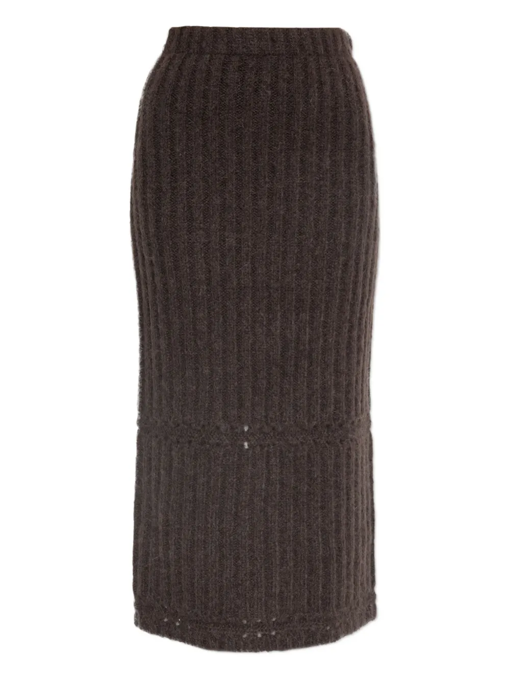 By Malene Birger ribbed-knit midi skirt | Brown | Image 1
