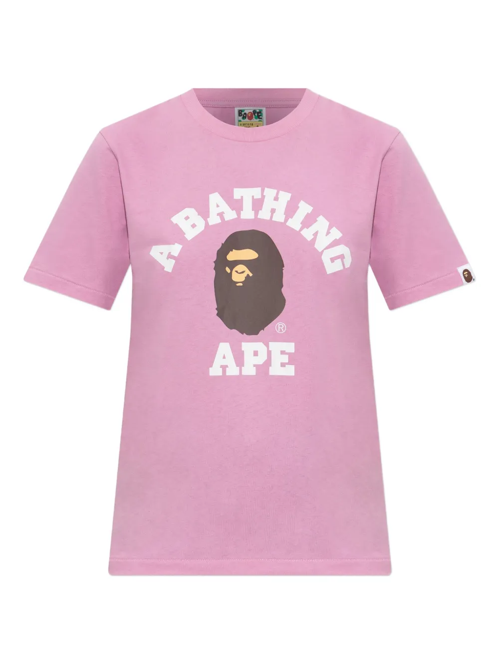 A BATHING APE® Ape Head T-shirt | Pink | Image 1