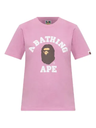 【値下げ可】A BATHING APE ピンク　Tシャツ　希少　エイプ　美品 A BATHING APE® Ape Head Tシャツ | ピンク | FARFETCH JP