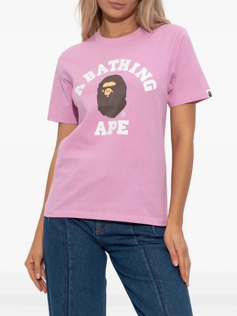 A Bathing Ape Ape Head T-shirt In Pink