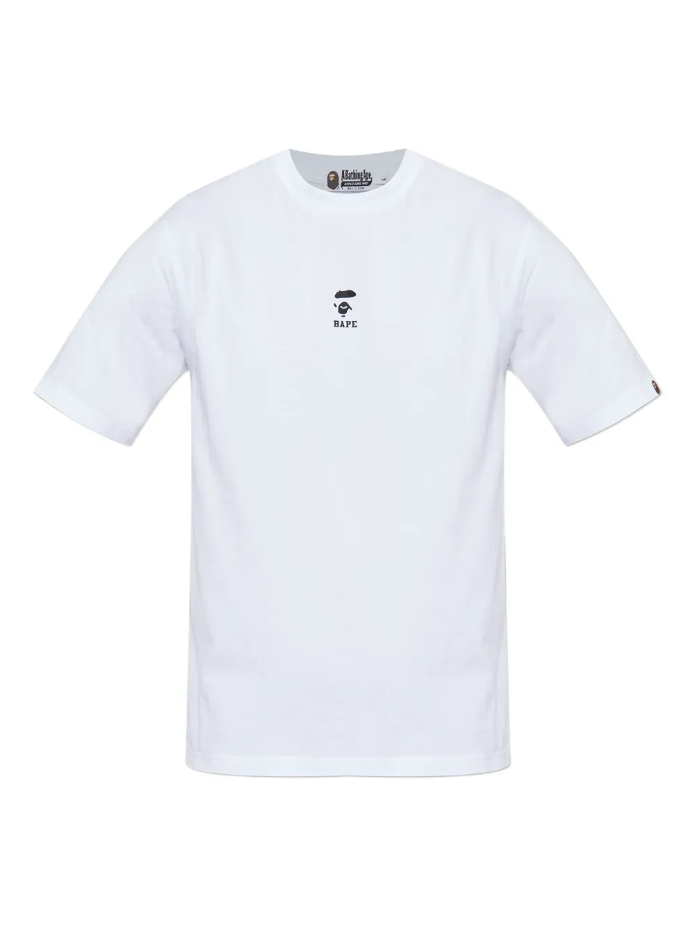 A Bathing Ape Mens White Face Shrunk Graphic-print Cotton T-shirt Xxl In White