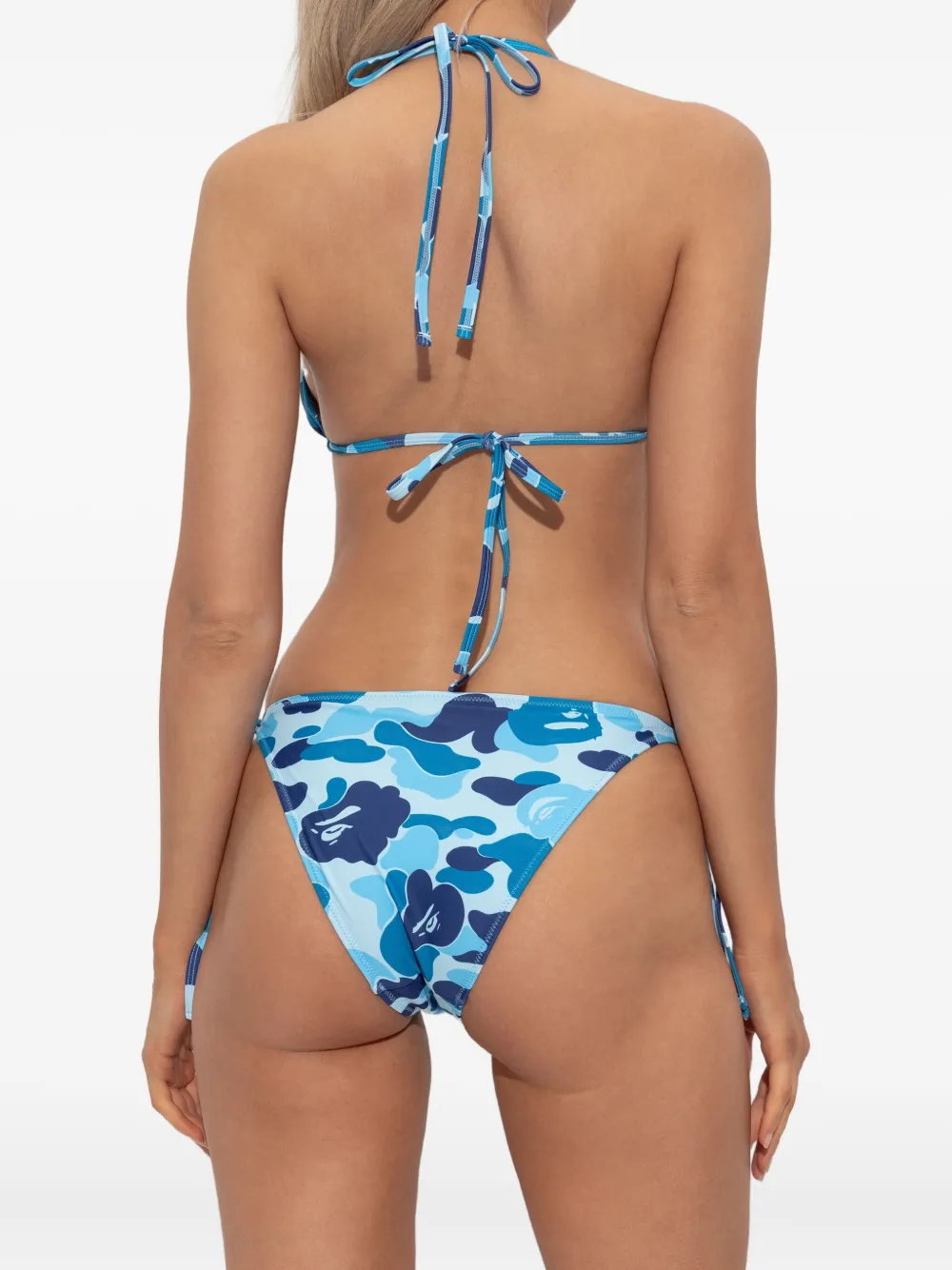 A Bathing Ape Camouflage-print Bikini In Blue
