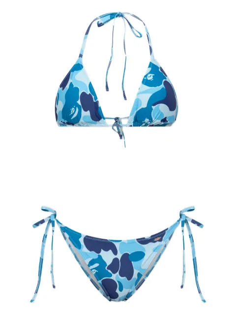 A BATHING APE® camouflage-print bikini