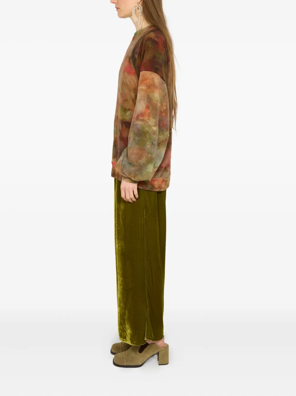 Anntian Tie-dye Pullover In Brown