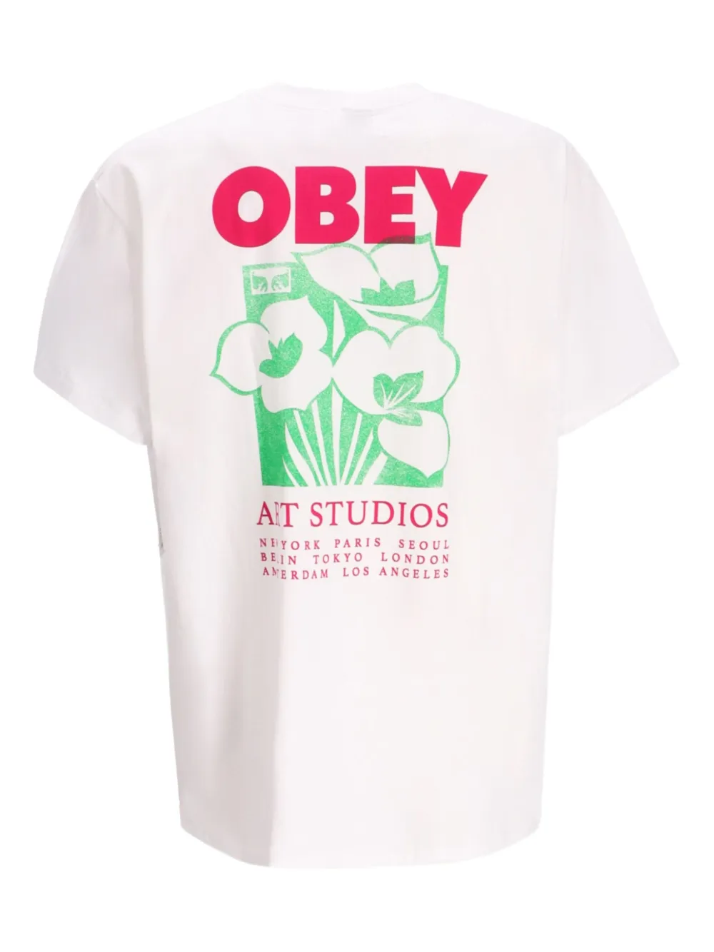 Obey cotton T-shirt - Wit