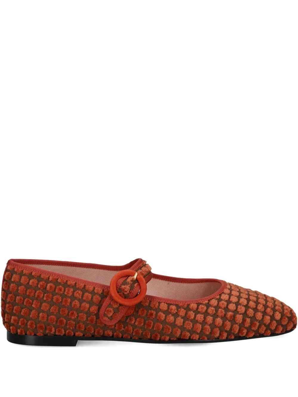 Pretty Ballerinas Georgia buckle-detail ballet flats | Red | Image 1