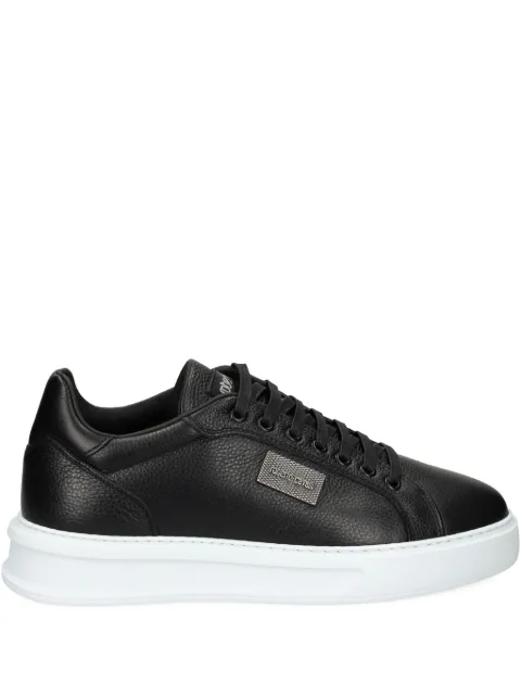 Roberto Cavalli leather plaque sneakers 
