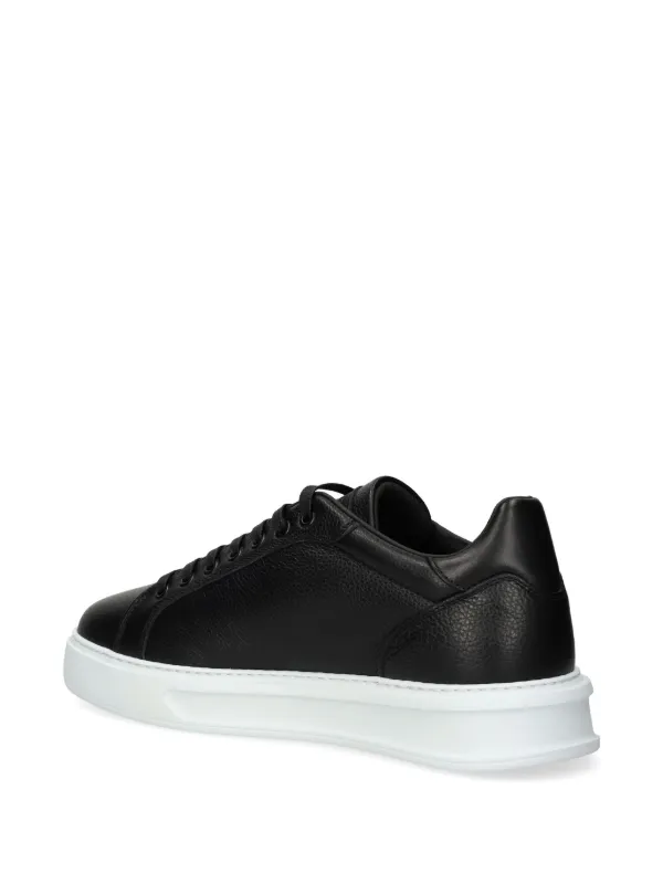 Roberto Cavalli Leather Plaque Sneakers | Black | FARFETCH JO