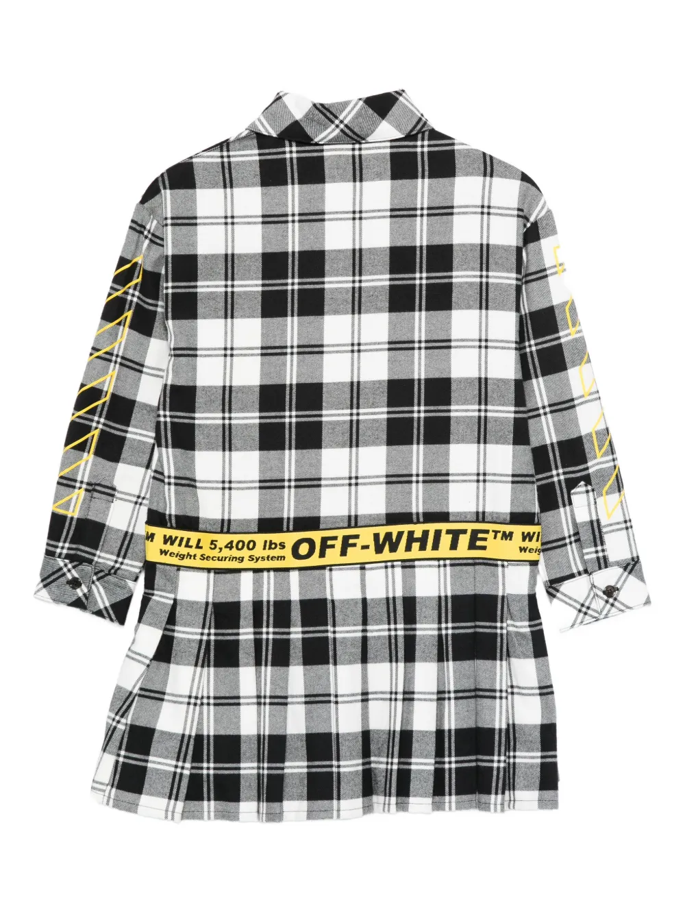 Off-White Kids pleated checked shirt dress | Girls Casual Dresses | Image 2
